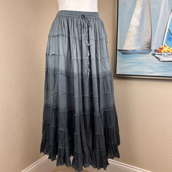 Jackpot Skirt Drawstring
Waist Midi Peasant Blue ombré NWT Size OS - Picture 1 of 7